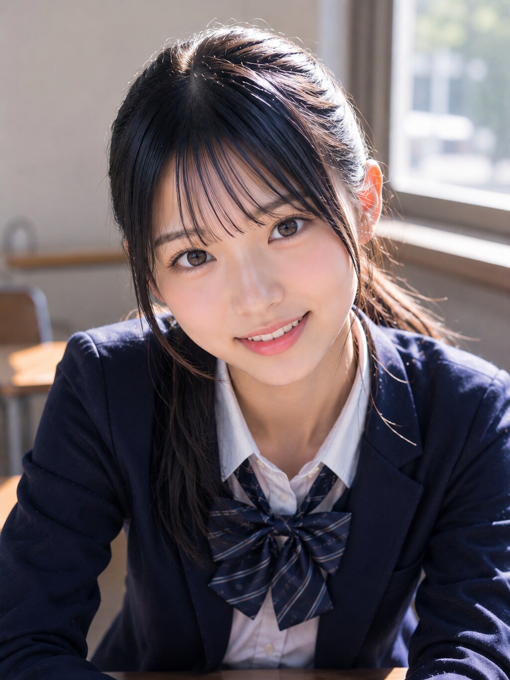 お昼の美人学生さん