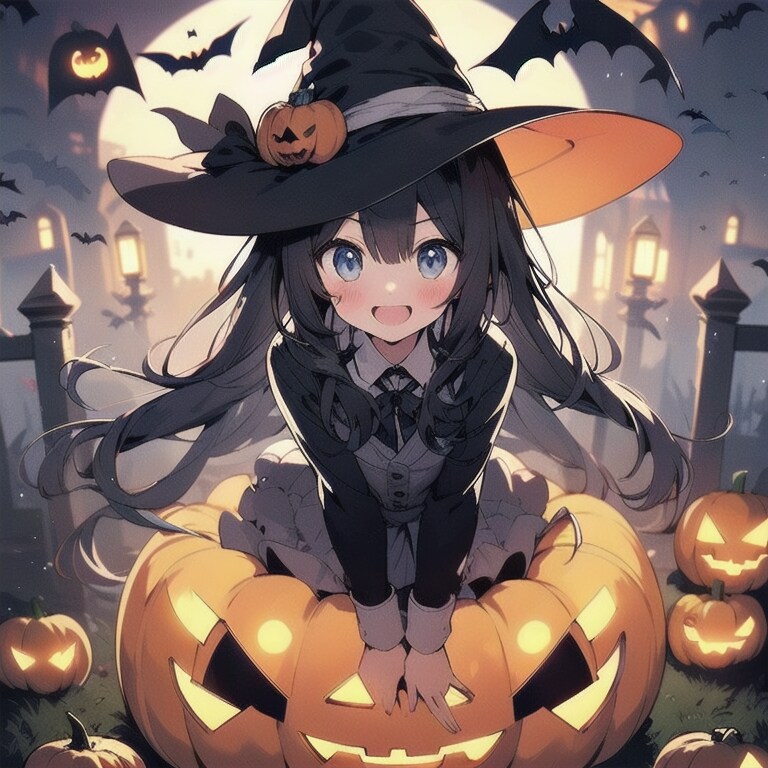 魔女とかぼちゃのハロウィン