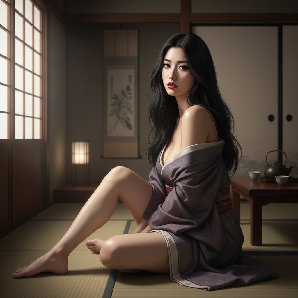 襦袢姿