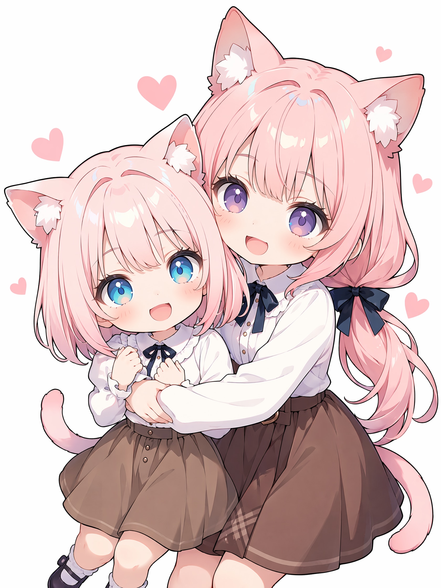 はるこちゃんと猫耳桃香のツーショット