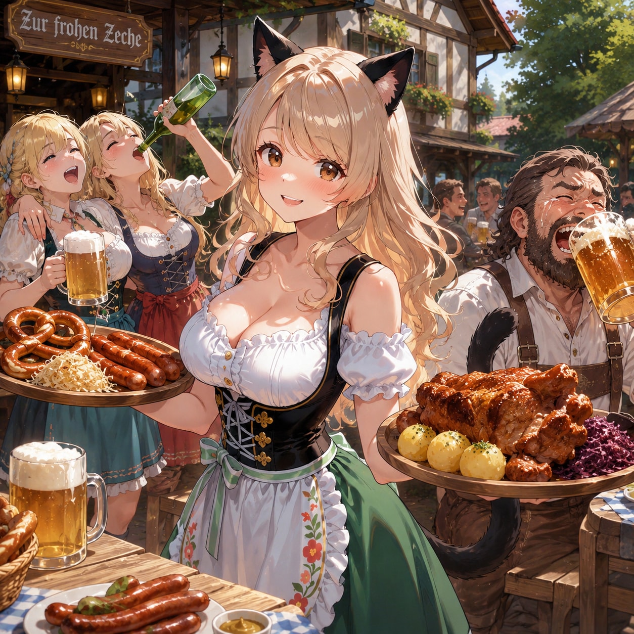 猫耳 酒場店員 | の人気AIイラスト・グラビア
