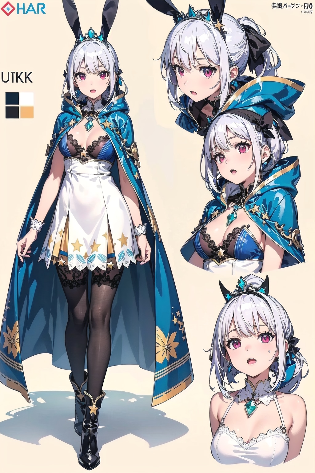 兎耳学園のみみちゃん設定画風(ルーキー応援用解説付き)🐰💕