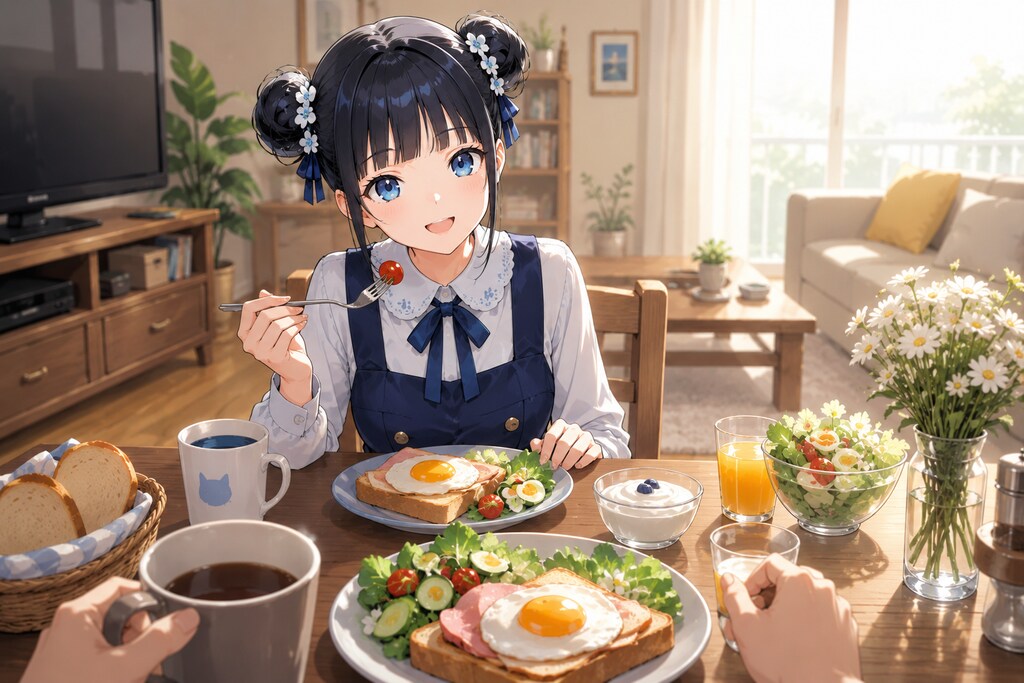 おだんごちゃん🍡✨と朝ごはん🍚✨　7/8