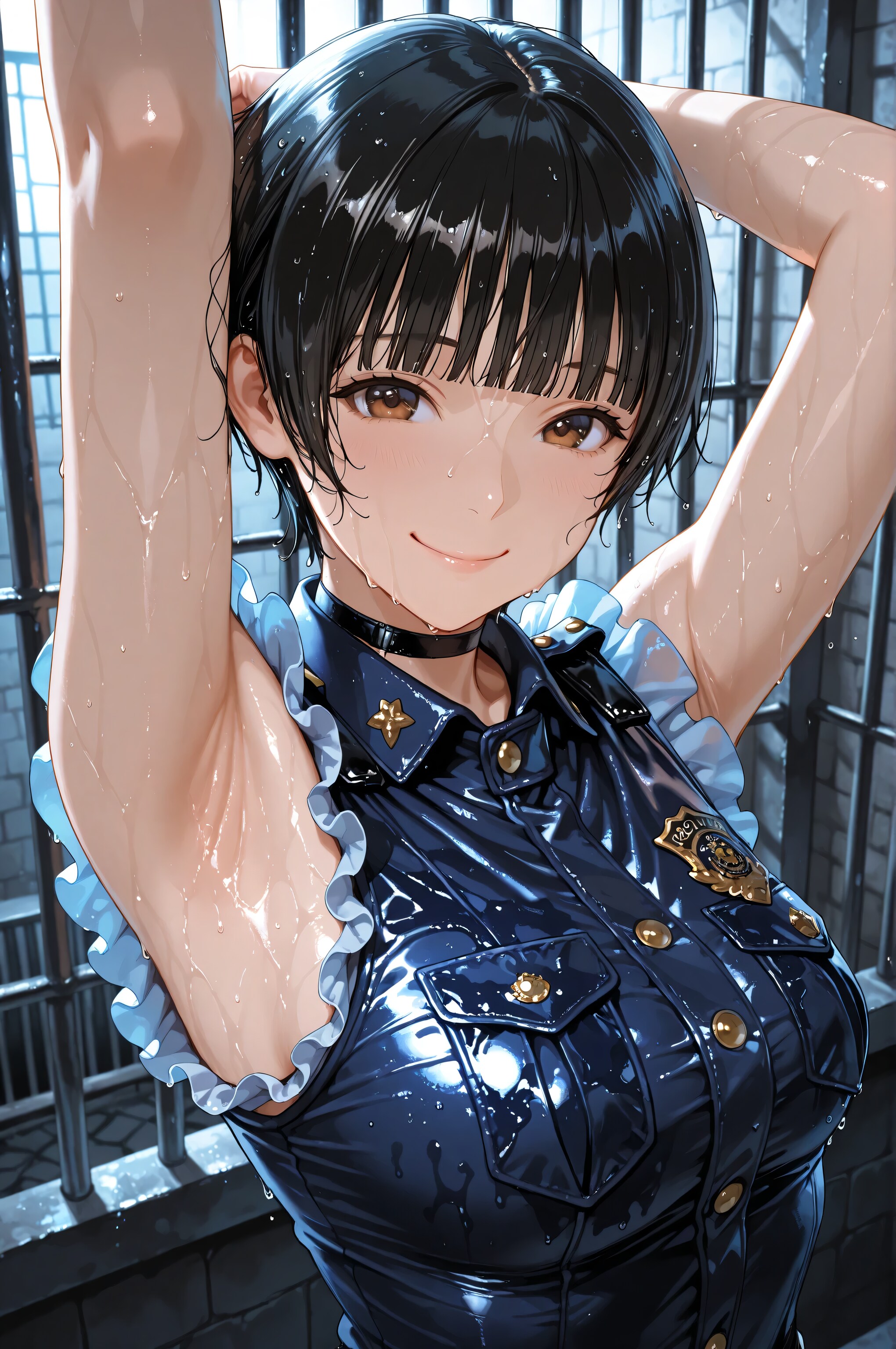 腋×警察コス