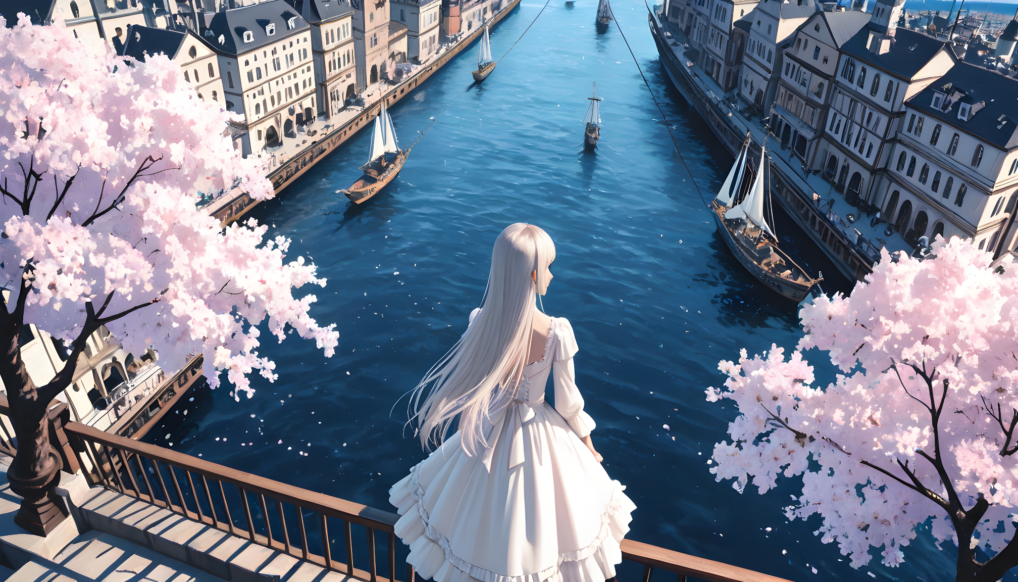 【港の風景画展】04 | の人気AIイラスト・グラビア