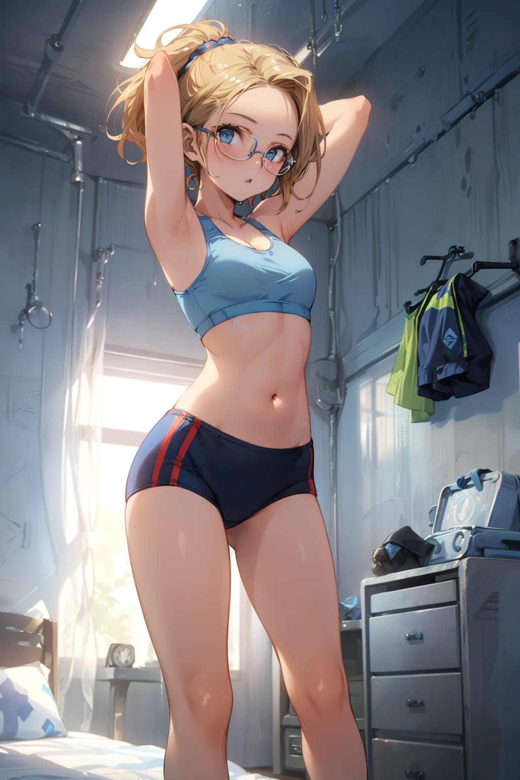 スポーツブルマの眼鏡っ娘
