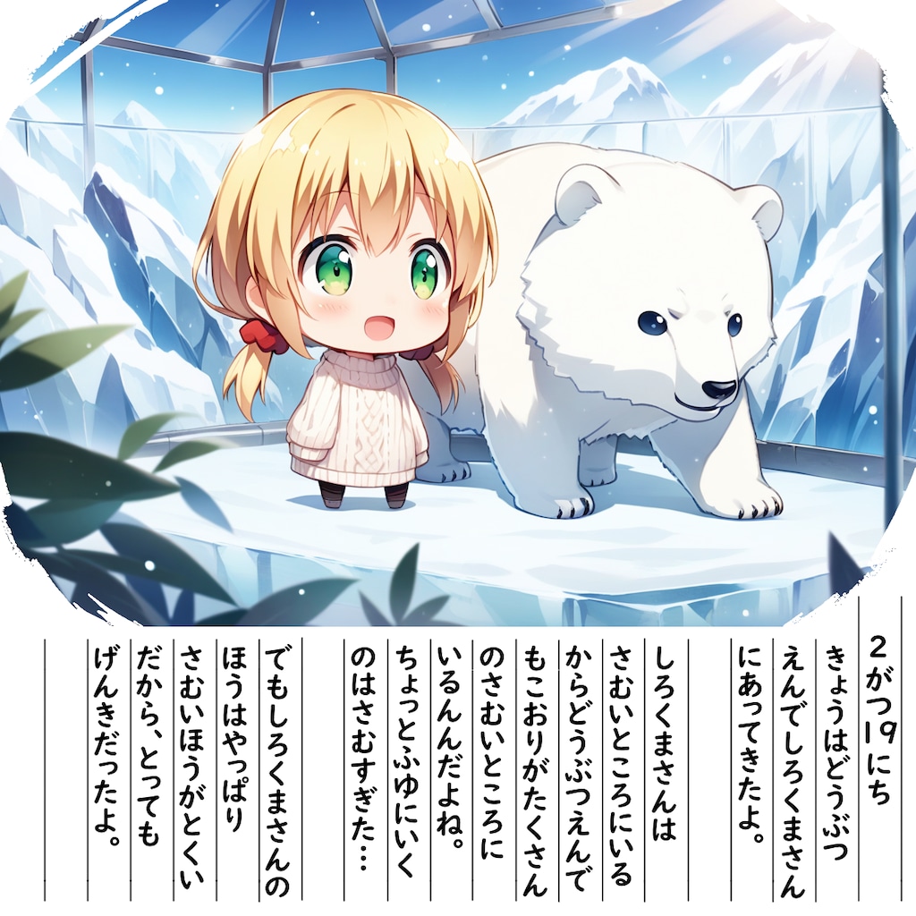 【絵日記】しろくまさんです