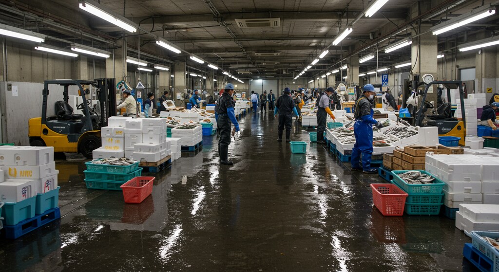 卸売市場の様子