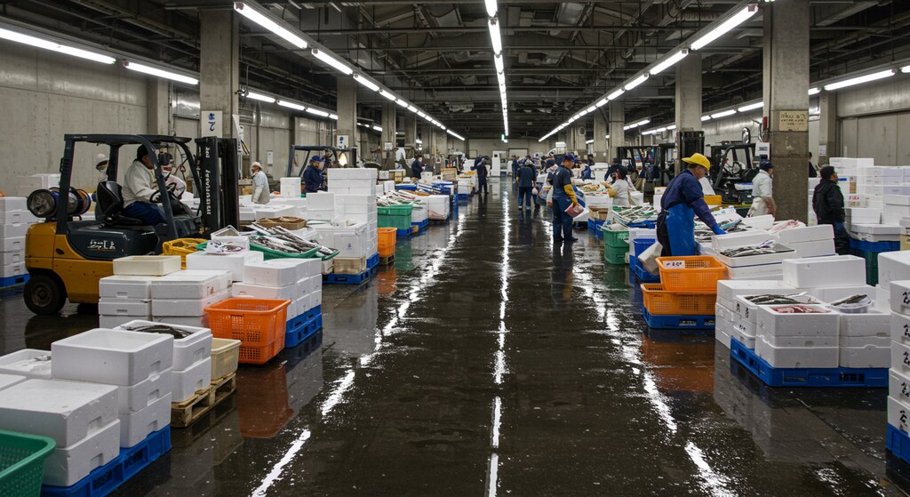卸売市場の様子