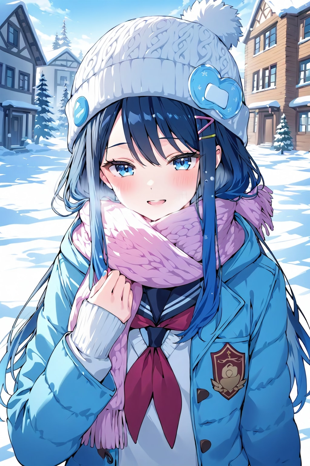 冬の青髪ちゃん