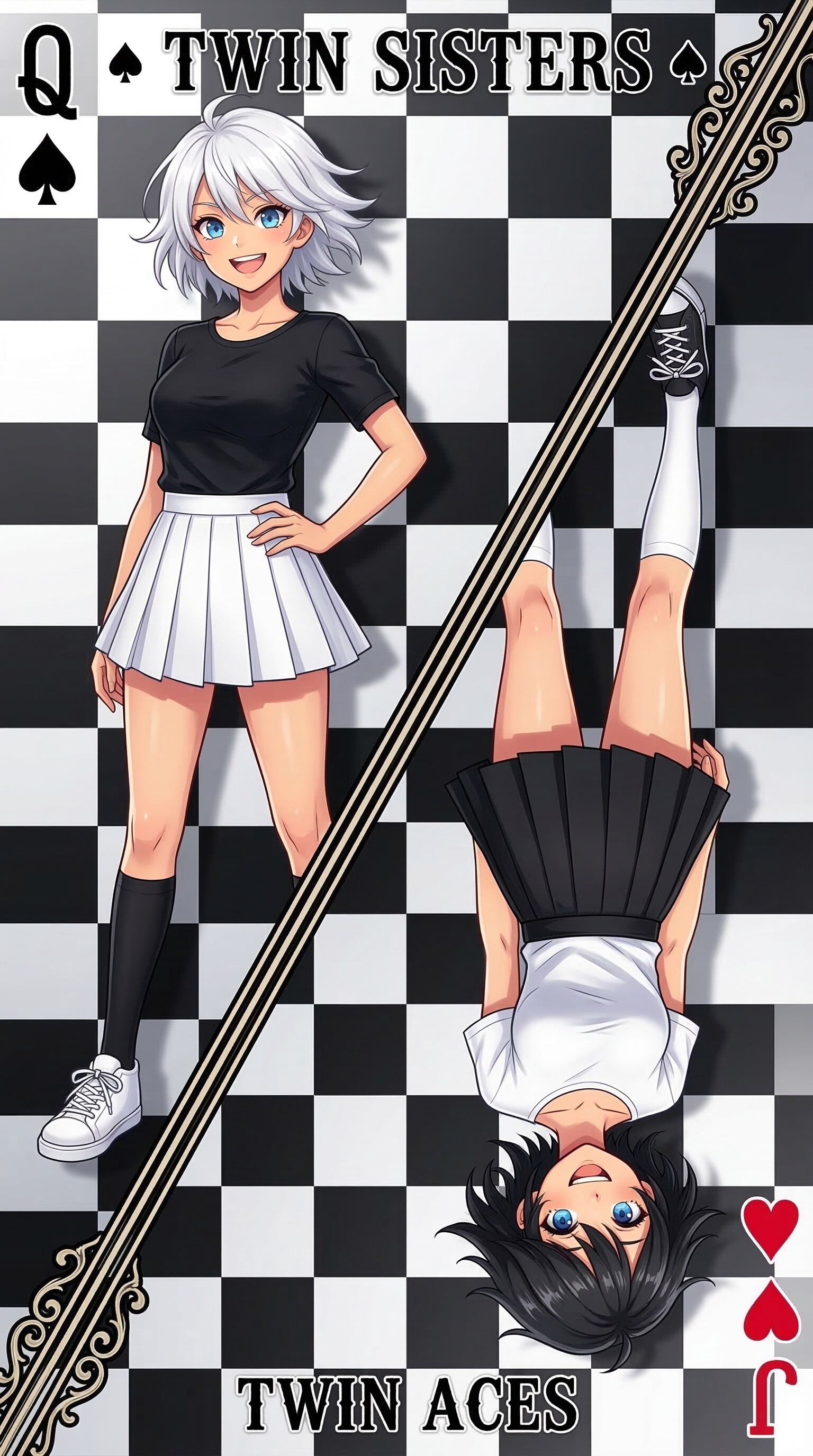 白と黒 | の人気AIイラスト・グラビア