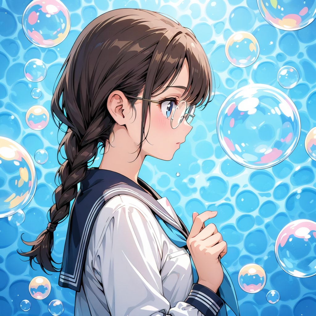 三つ編み眼鏡っ娘