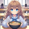 学食でそばを頼んだ小さな女の子 10枚目