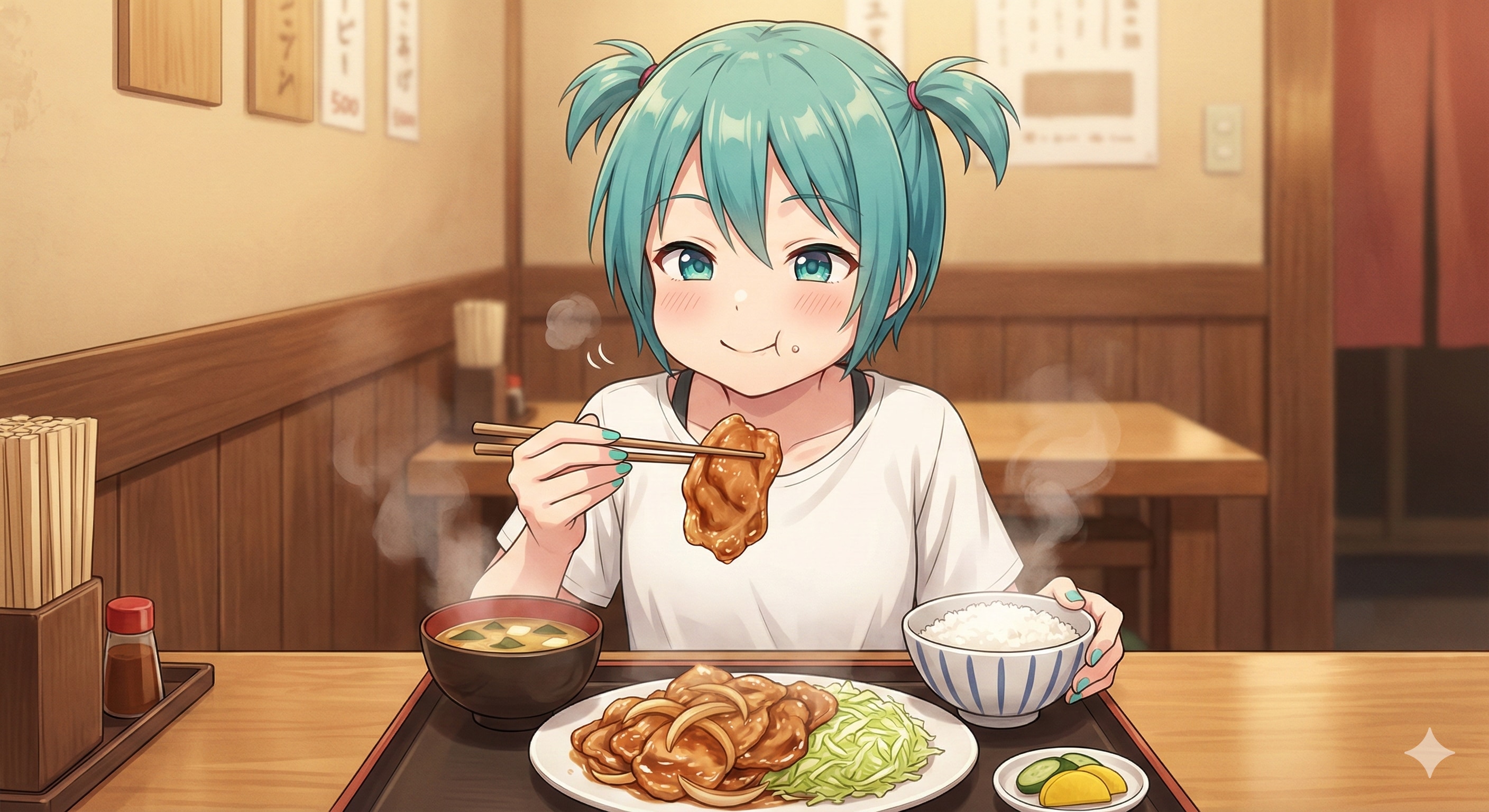 今日のお昼は生姜焼き定食です🐷 | の人気AIイラスト・グラビア