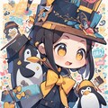 3/3：ペンギンイラスト制作中に偶然生成された女の子 5枚目