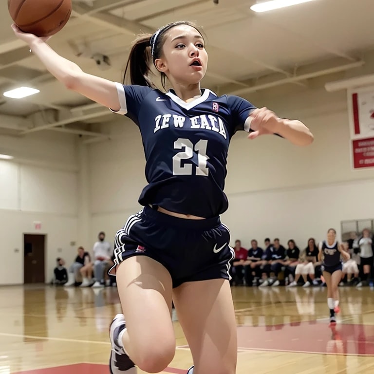 黒髪ポニテでユニフォームの美女５３ | の人気AIイラスト・グラビア