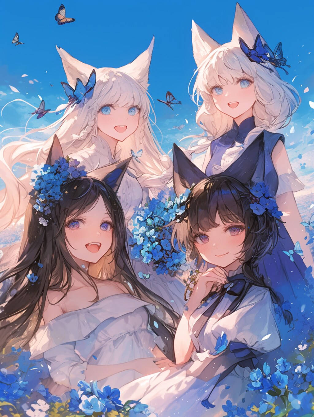 ネモフィラ畑に包まれて