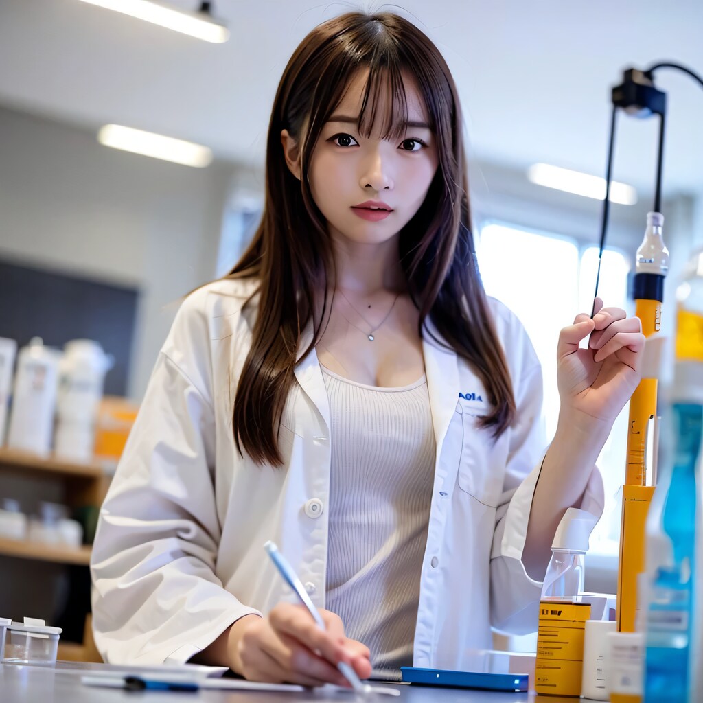 黒髪ロングで白衣の美女１１６