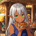 カレー大好きダークエルフちゃん 2枚目