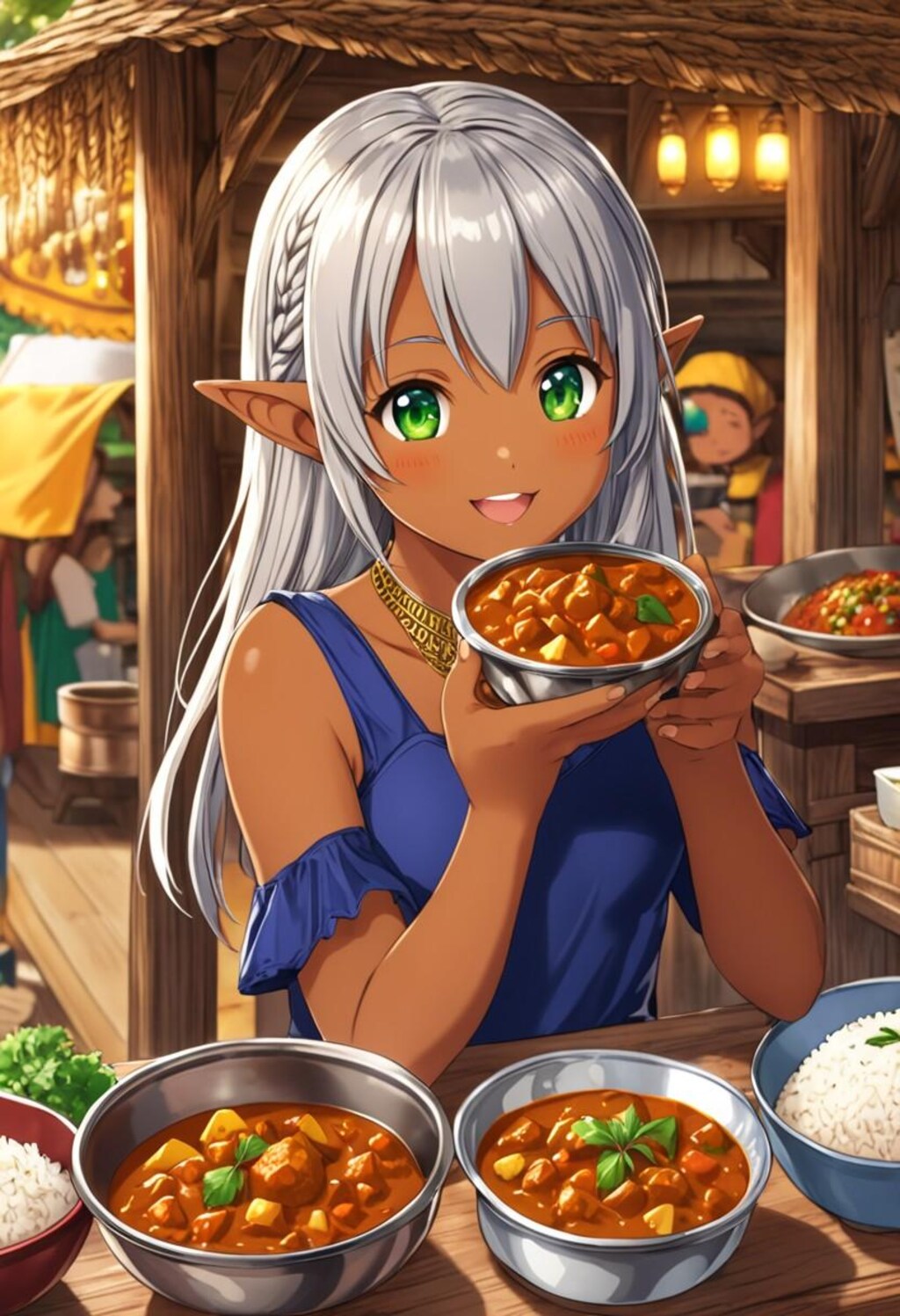 カレー大好きダークエルフちゃん