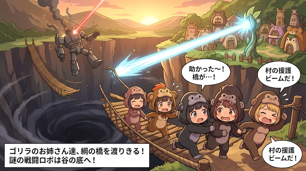 ゴリラの着ぐるみを着たお姉さん達のお話