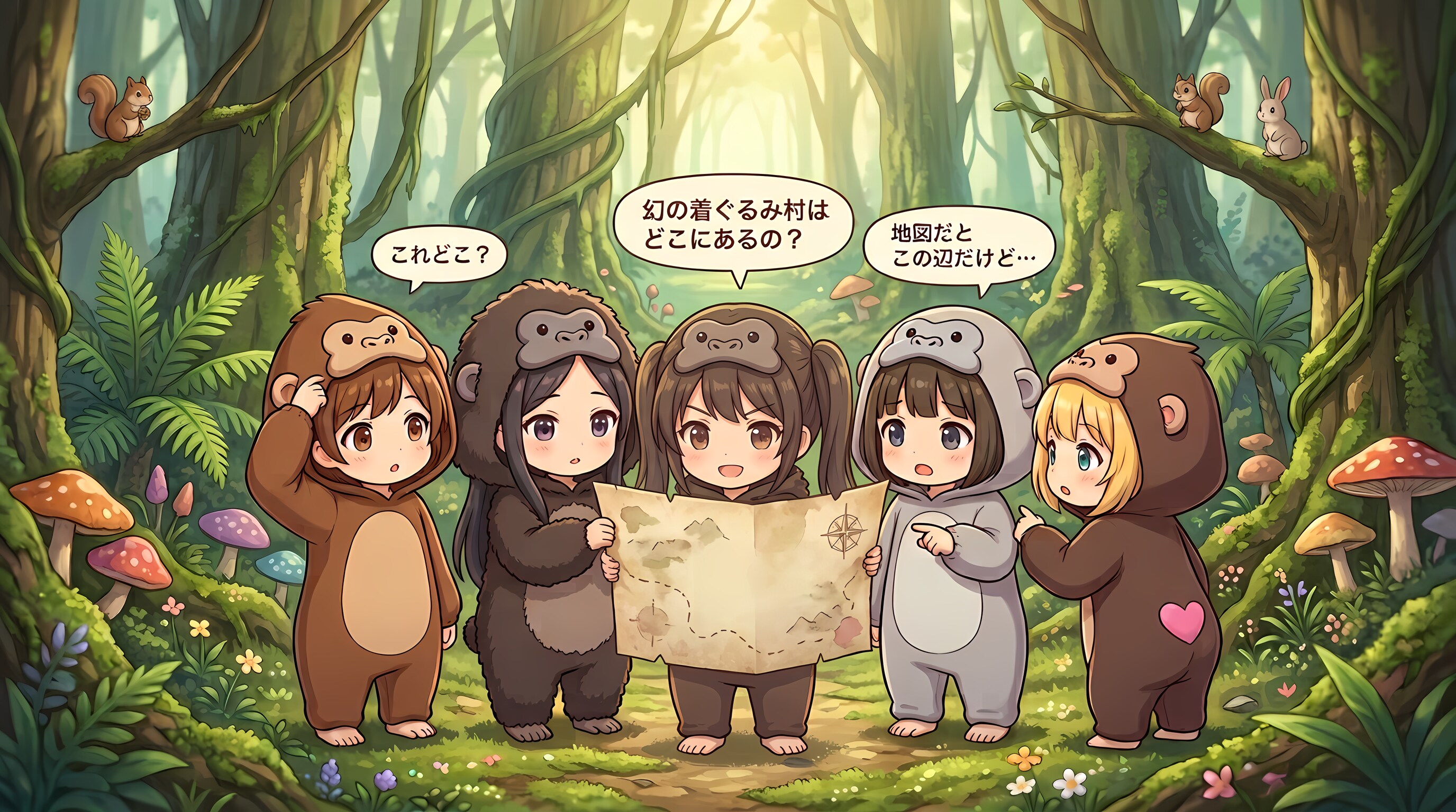 ゴリラの着ぐるみを着たお姉さん達のお話 | の人気AIイラスト・グラビア