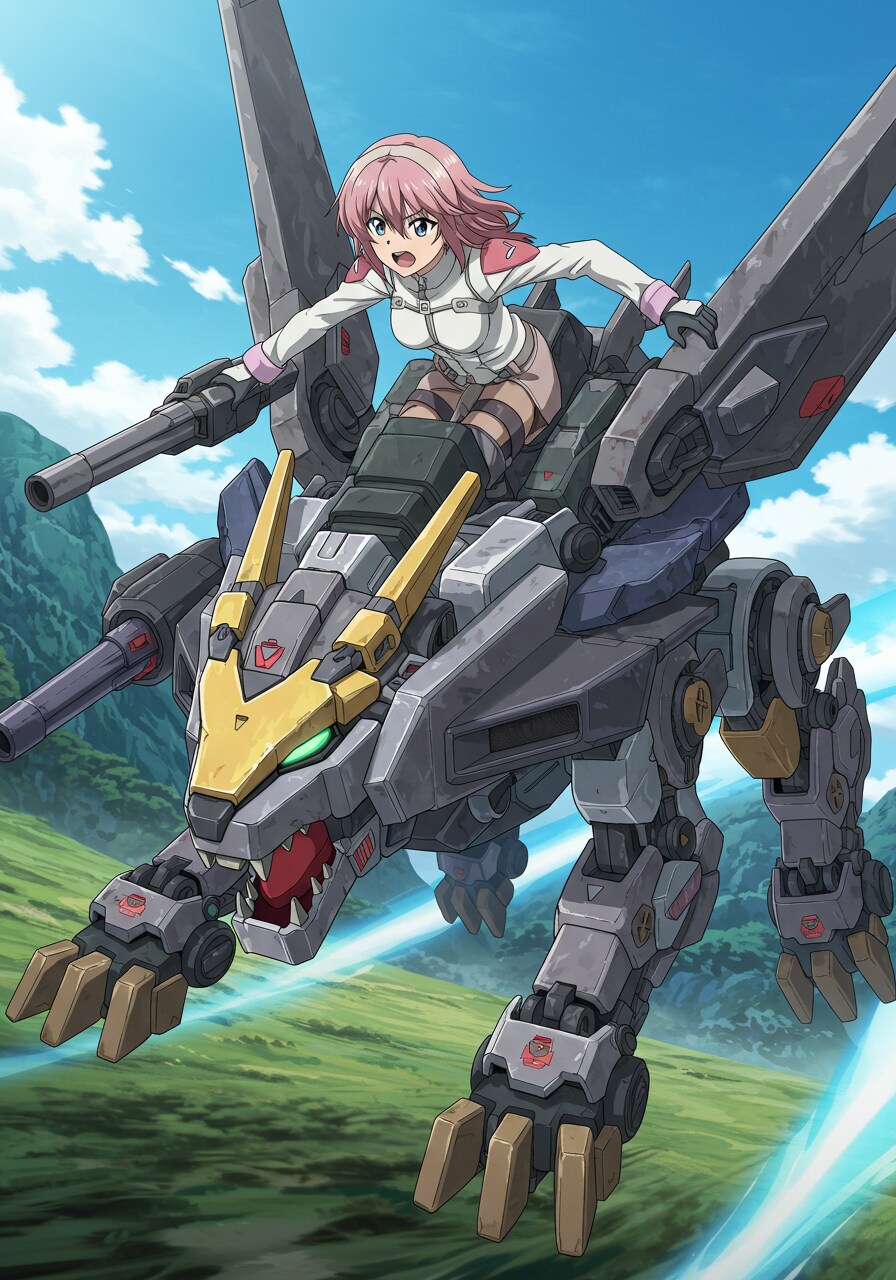 ゾイドワイルド乗り！ゾイドに直乗りして操縦する女の子達！！