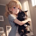 ねこちゃん大好き美少女 3枚目