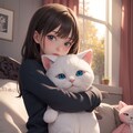 ねこちゃん大好き美少女 4枚目
