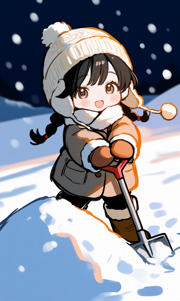 雪かき頑張る | の人気AIイラスト・グラビア