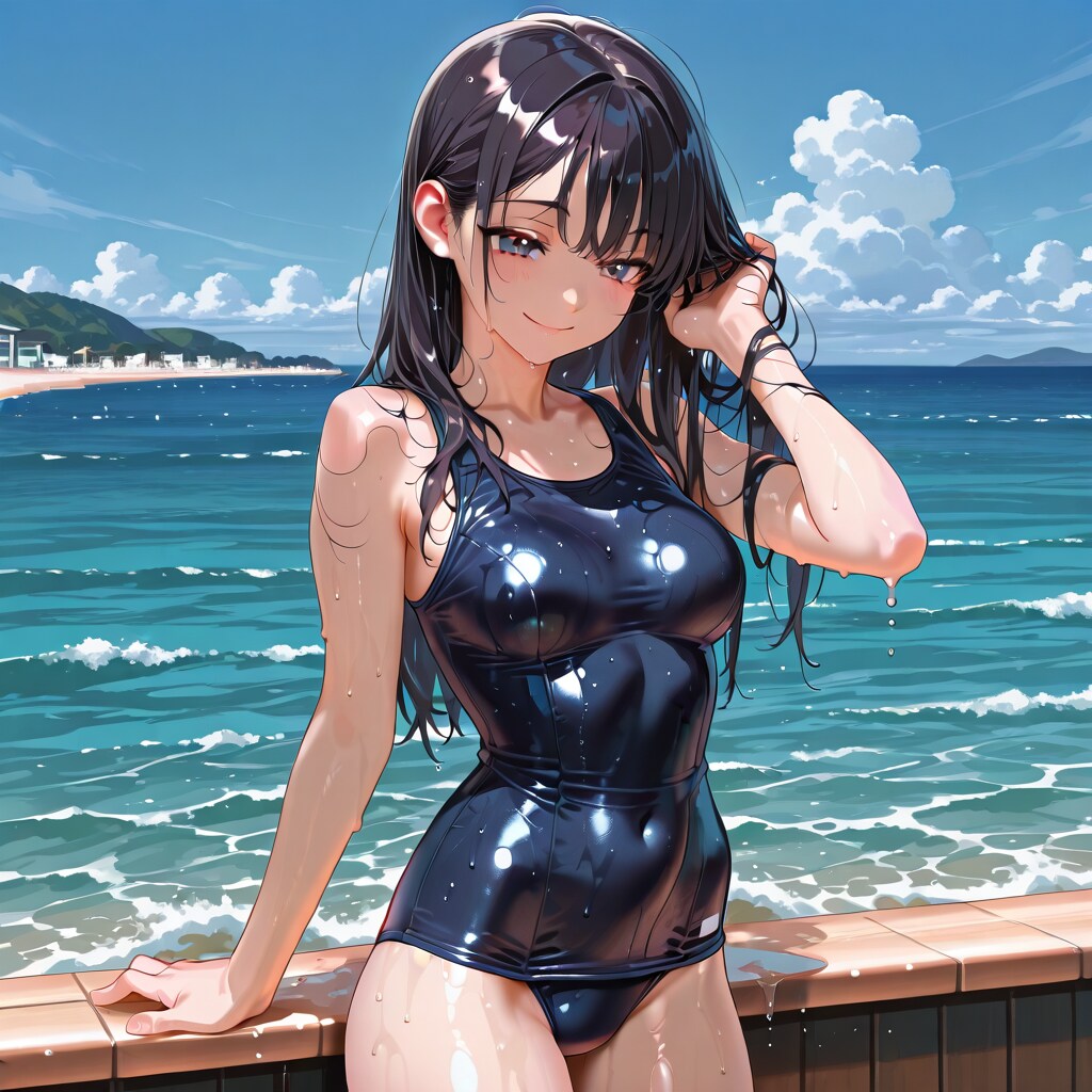 海スク水