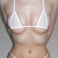 水着女装自撮りのAI女体化加工3 5枚目