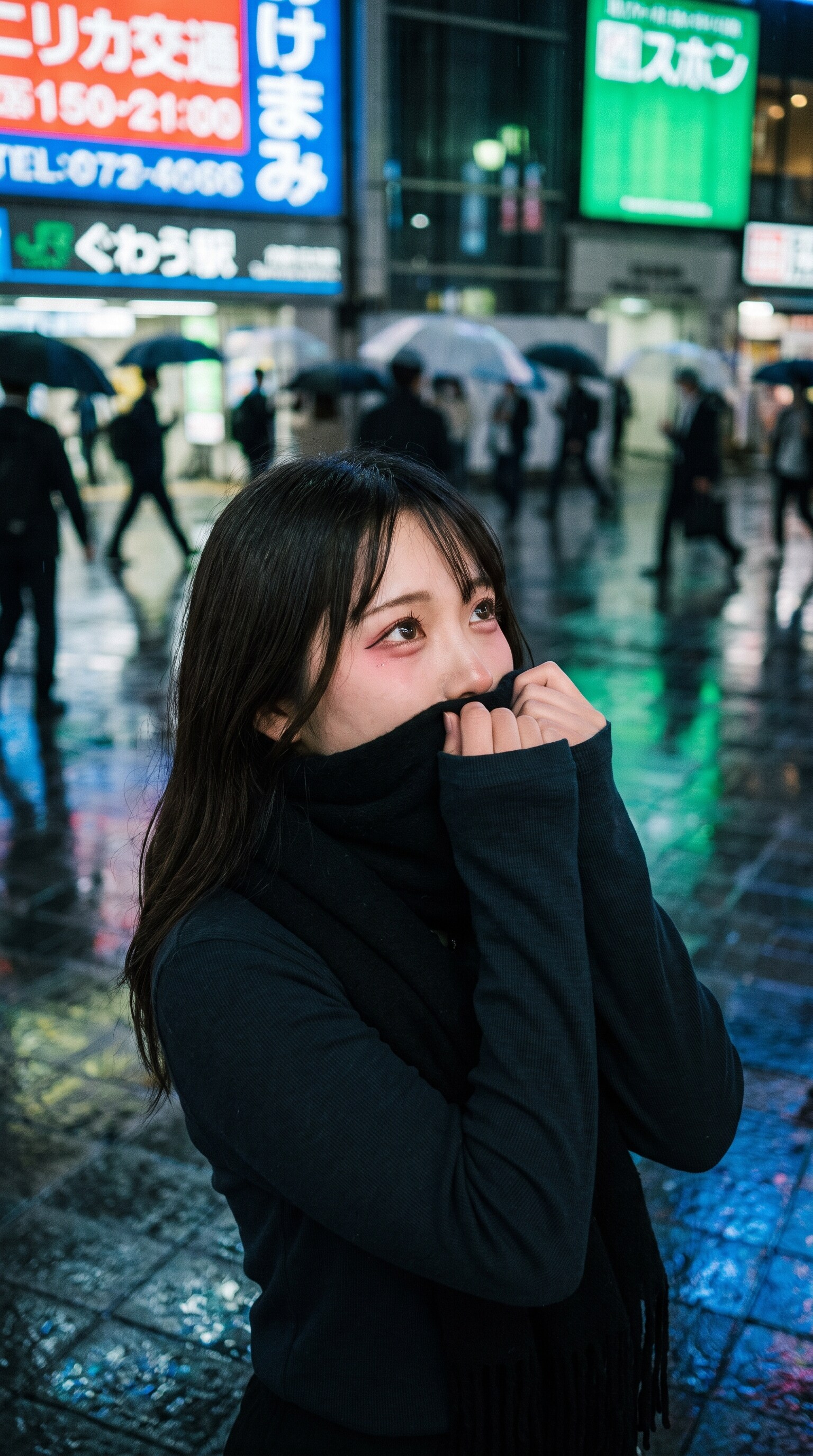 Wrapped in the City Rain | の人気AIイラスト・グラビア