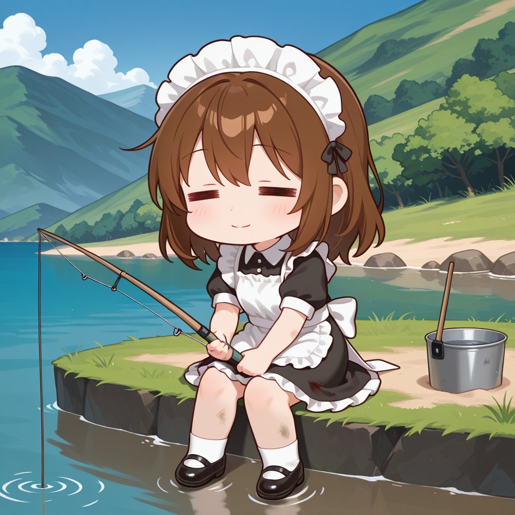 メイドさん、無人島生活