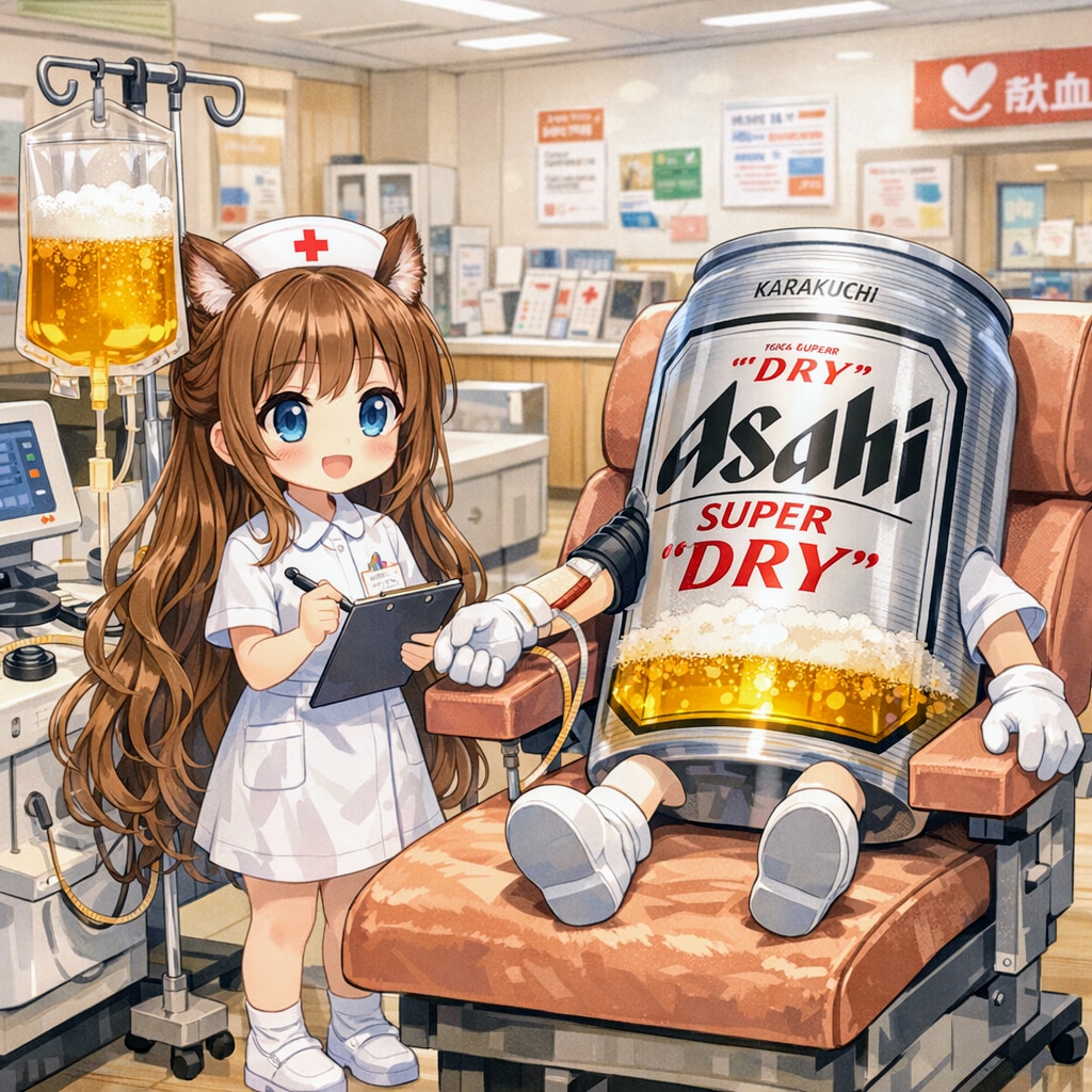 献血の小さな女の子