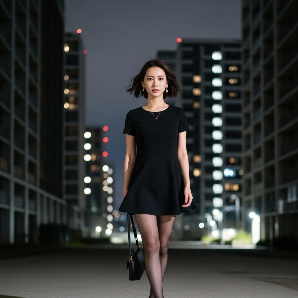 閑散としたマンション群　さみしいね