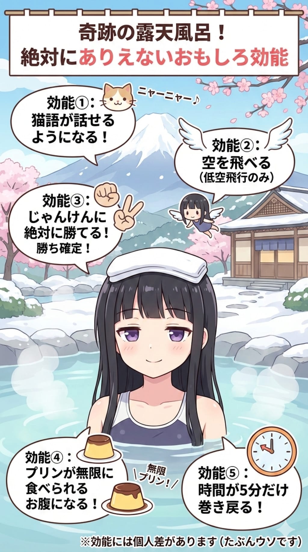 温泉の絶対にありえない、おもしろ効能