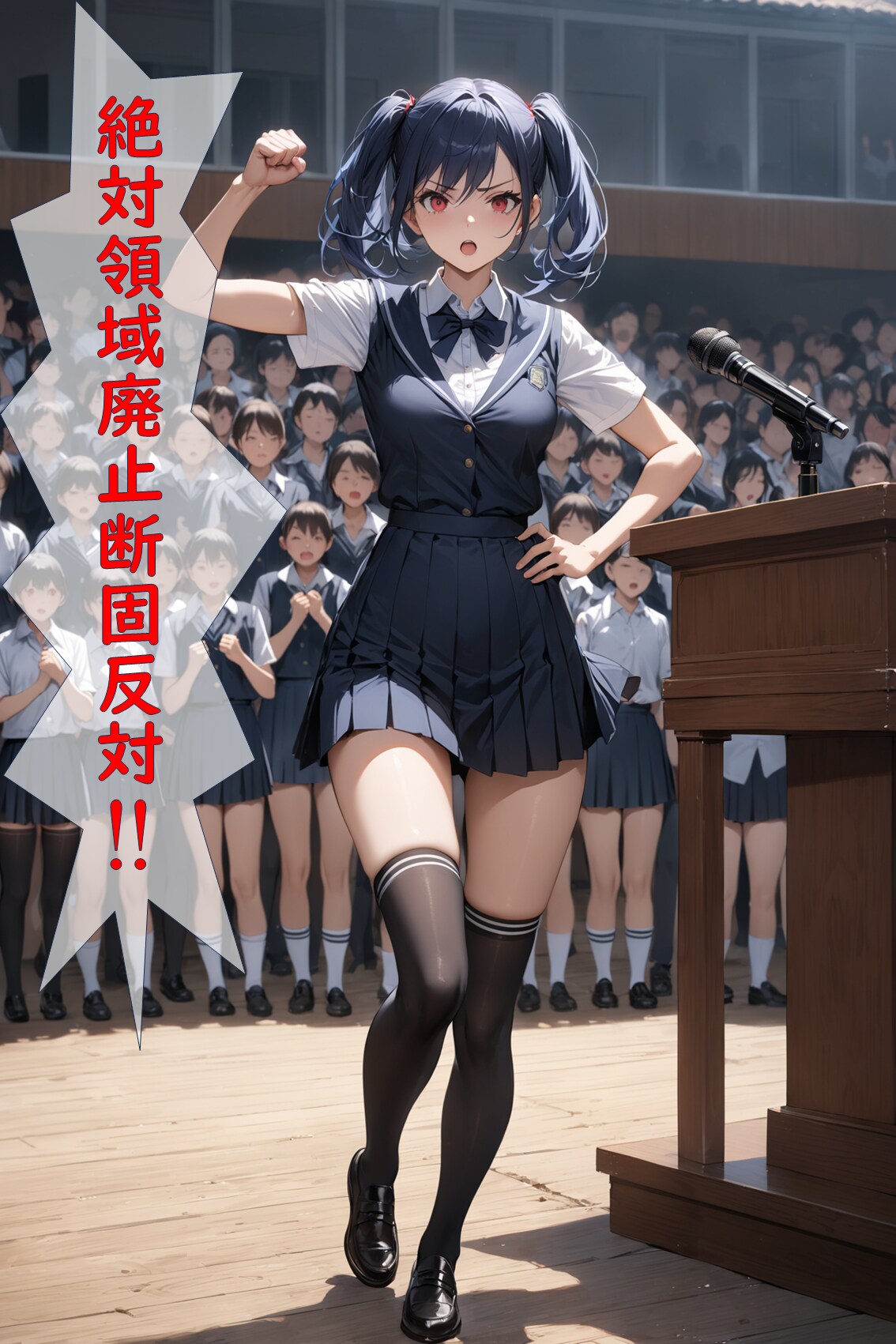 絶対領域を死守せよ　～6月27日は演説の日～ | の人気AIイラスト・グラビア