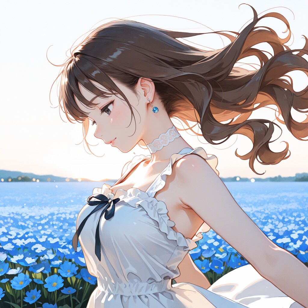 澪ちゃん、高原で黄昏る