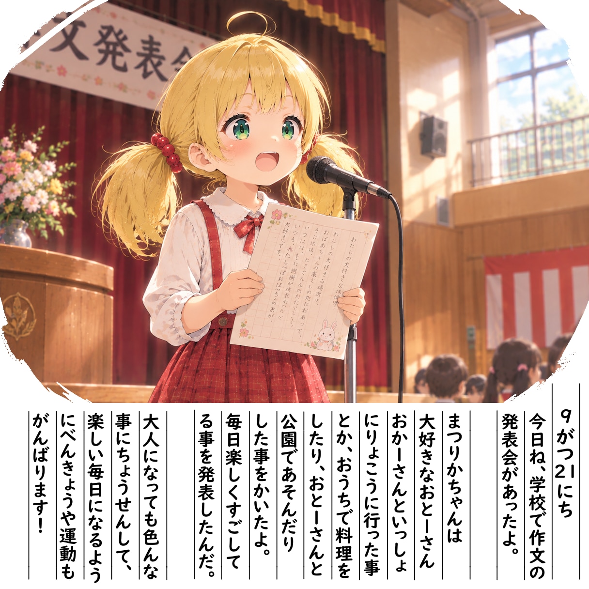 【絵日記】作文発表会 | の人気AIイラスト・グラビア