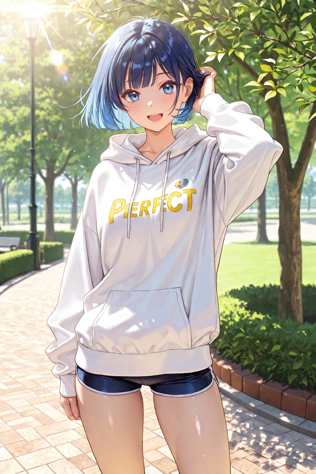 公園で散歩中のWAVEちゃん