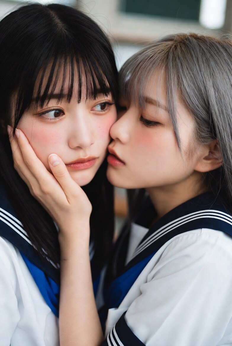 キスしそうなJK