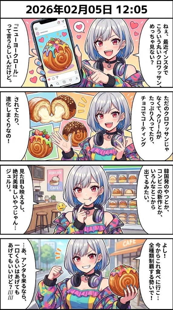 毎日漫画12時　スイーツorガジェットニュース | の人気AIイラスト・グラビア