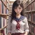 図書係の女の子2 3枚目