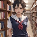 図書係の女の子2 2枚目