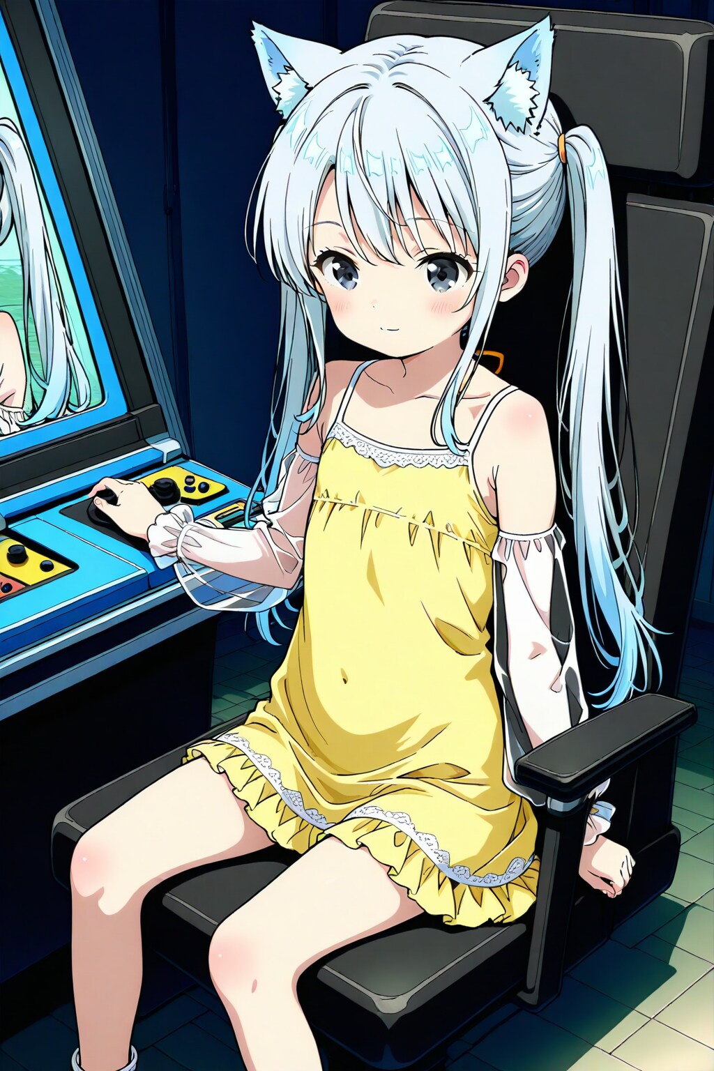 レトロゲーム(？)で遊ぶシロ