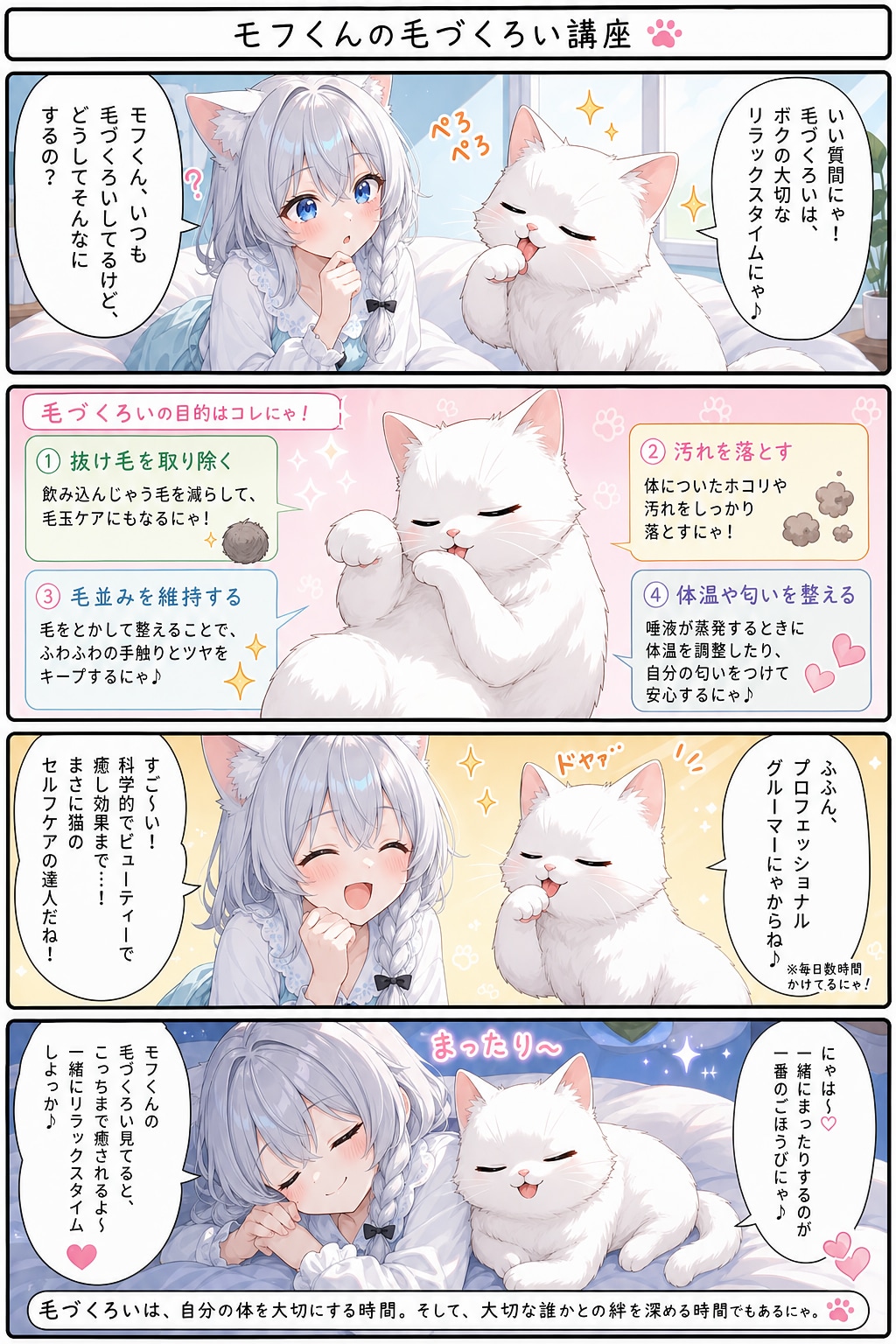 ネコの毛づくろい