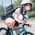 自転車通学の時はしっかりとヘルメットを被る地味子 3枚目
