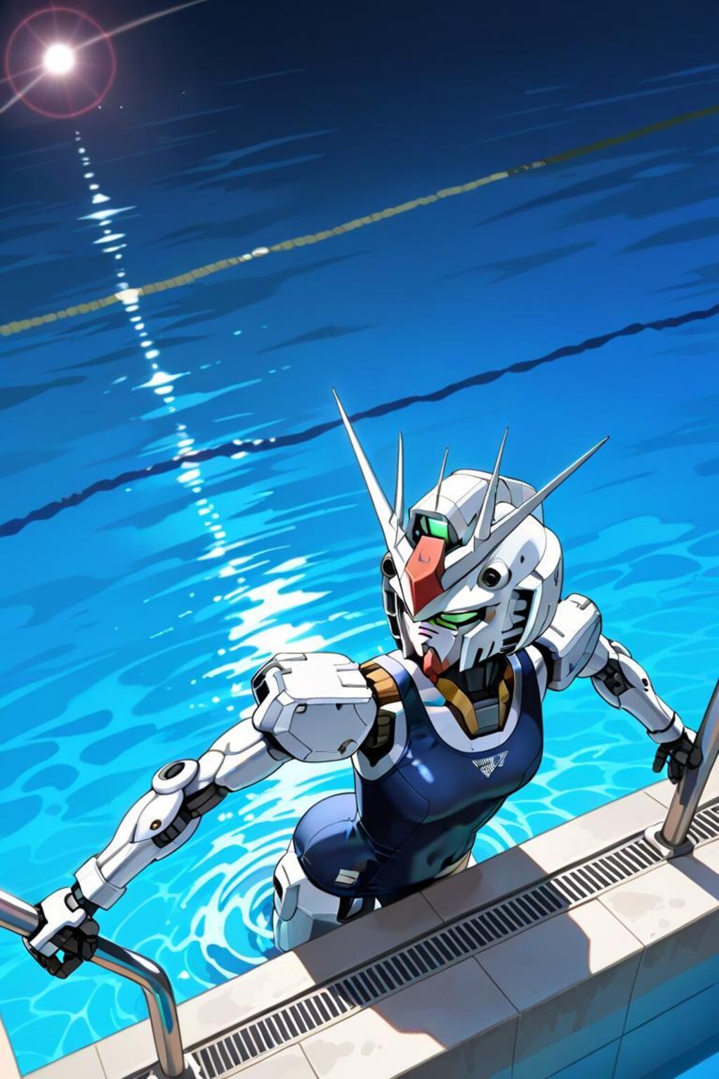 女体化ガンダム　スク水