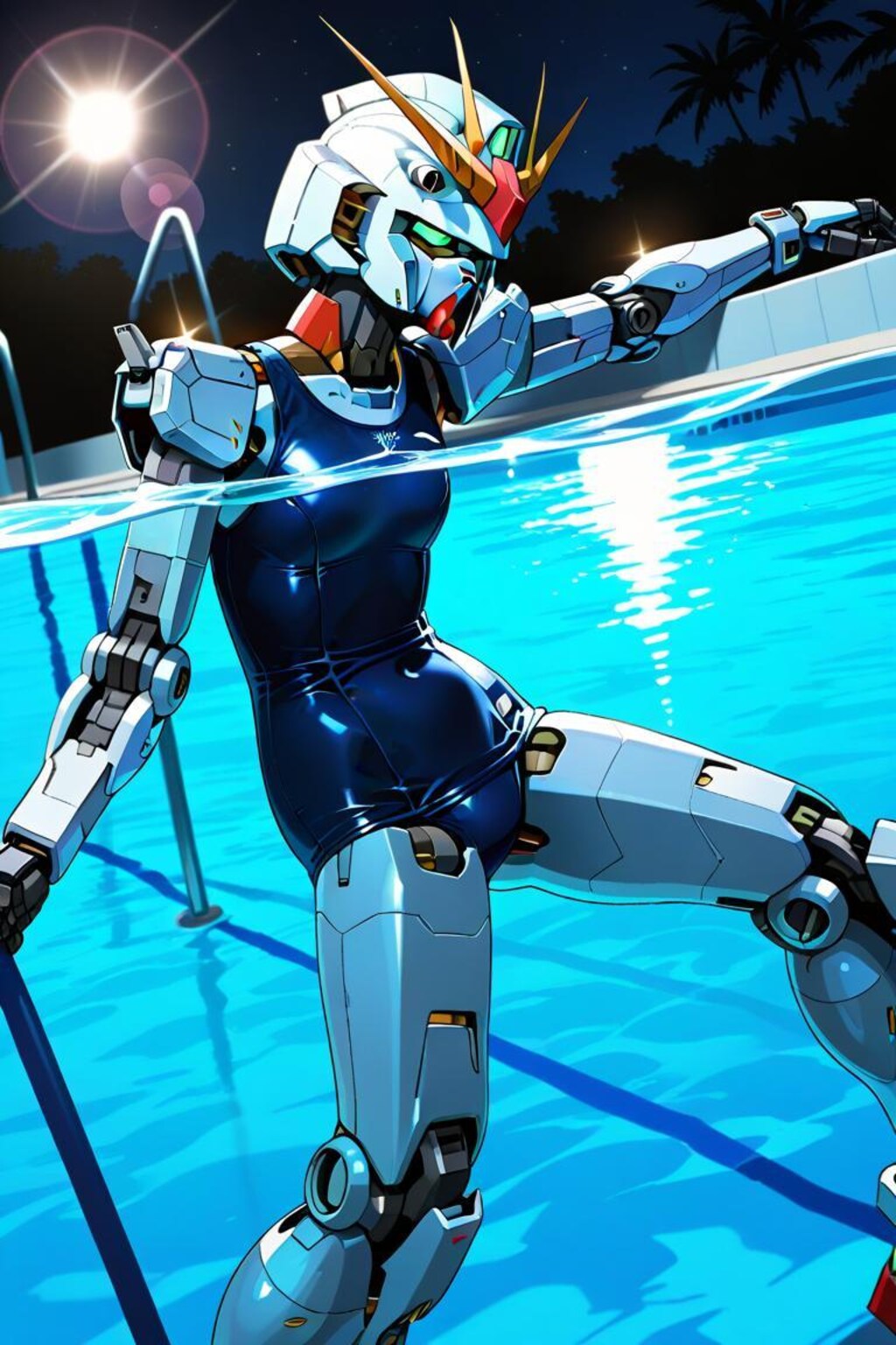 女体化ガンダム　スク水